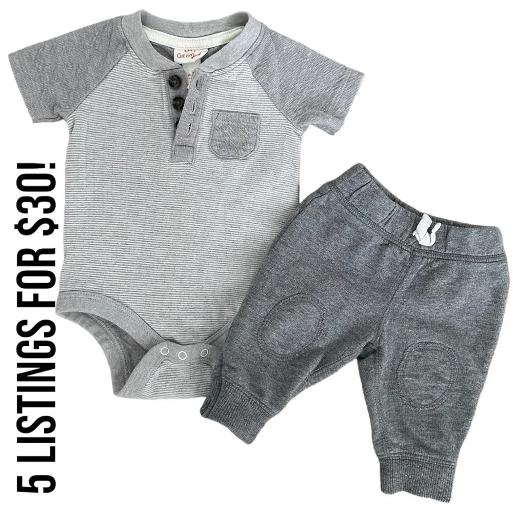 Carter’s & Cat & Jack 0-3 months Baby Boy matching outfit sweater